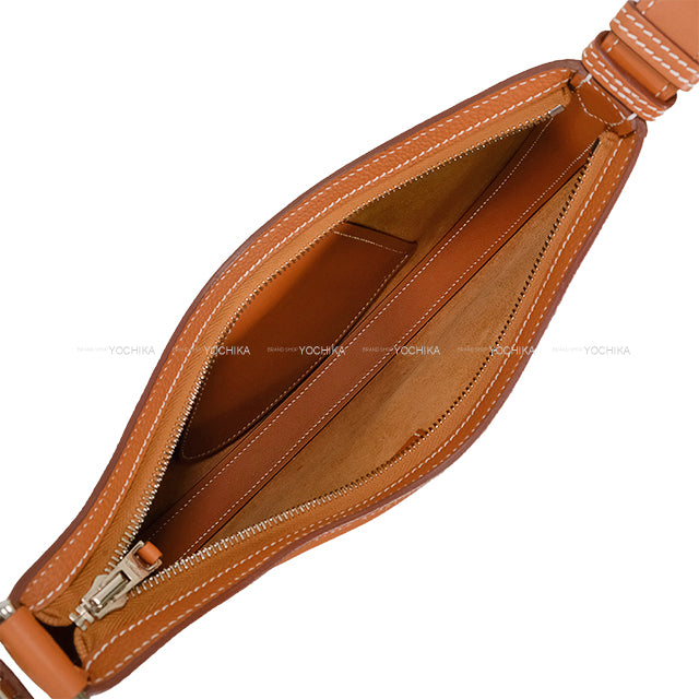 [Pre-loved] HERMES Shoulder bag Sac P'tit Arcon Gold Veau Togo/Veau Swift Silver HW Stamp W[LIKE NEW][Authentic]