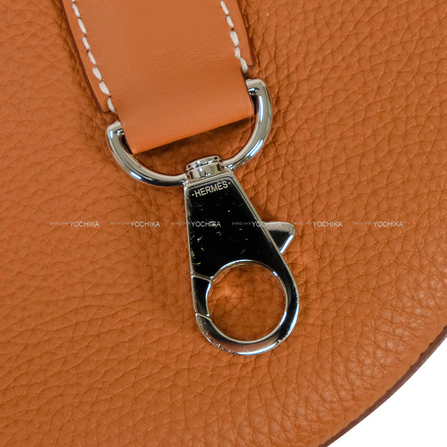 [Pre-loved] HERMES Shoulder bag Sac P'tit Arcon Gold Veau Togo/Veau Swift Silver HW Stamp W[LIKE NEW][Authentic]