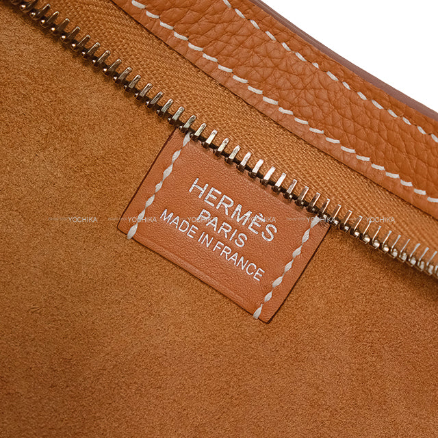 [Pre-loved] HERMES Shoulder bag Sac P'tit Arcon Gold Veau Togo/Veau Swift Silver HW Stamp W[LIKE NEW][Authentic]