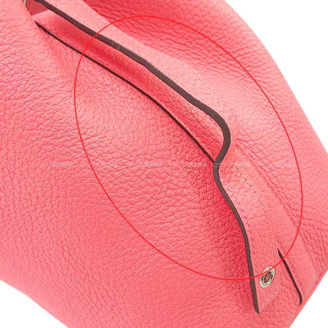 [Pre-loved] HERMES Handbag Picotin Lock 18 PM Rose Azalee Taurillon Clemence Silver HW Stamp A[LIKE NEW][Authentic]