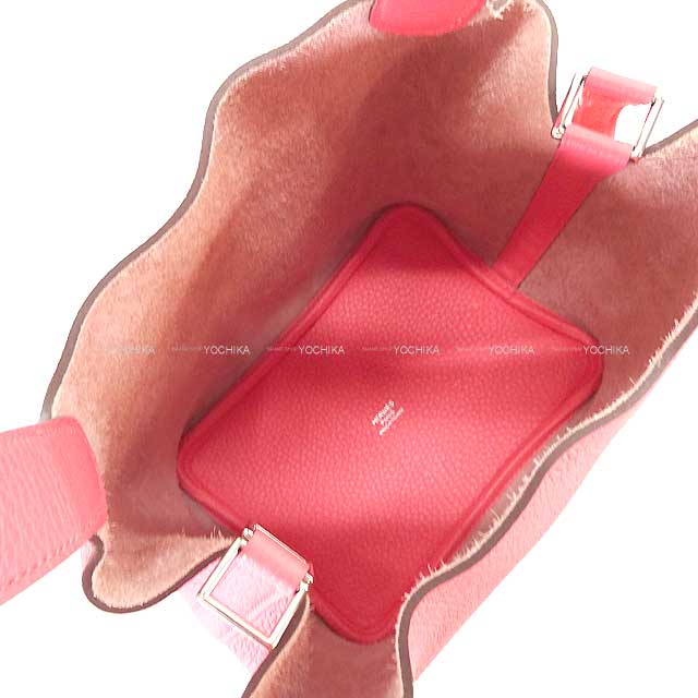 [Pre-loved] HERMES Handbag Picotin Lock 18 PM Rose Azalee Taurillon Clemence Silver HW Stamp A[LIKE NEW][Authentic]