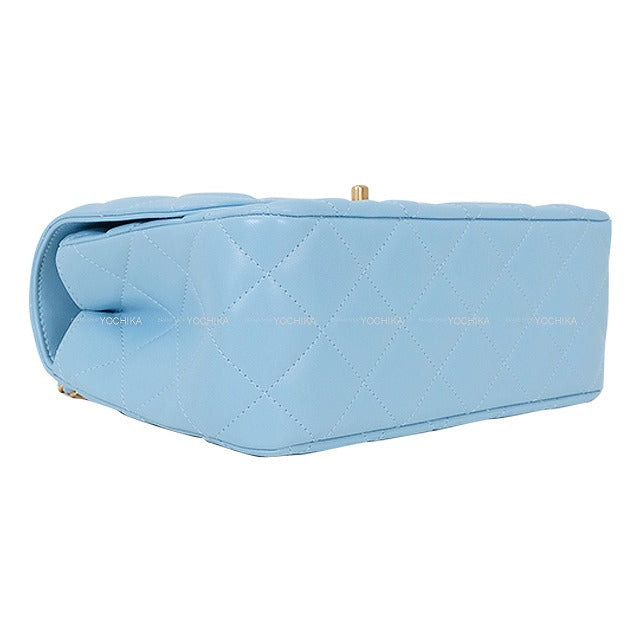 [Pre-loved] 2023 AW CHANEL Handbag Matelasse Top Handle XS 24 Lambskin Gold HW[LIKE NEW][Authentic]