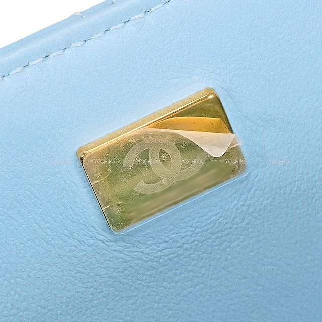 [Pre-loved] 2023 AW CHANEL Handbag Matelasse Top Handle XS 24 Lambskin Gold HW[LIKE NEW][Authentic]