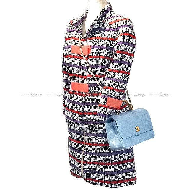 [Pre-loved] 2023 AW CHANEL Handbag Matelasse Top Handle XS 24 Lambskin Gold HW[LIKE NEW][Authentic]