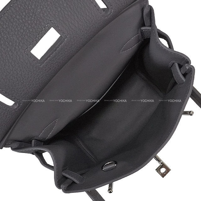 HERMES Shoulder bag Hac a Dos PM Ardoise Veau Togo Silver HW Stamp K[BRAND NEW][Authentic]