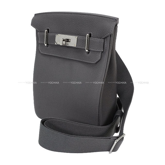 HERMES Shoulder bag Hac a Dos PM Ardoise Veau Togo Silver HW Stamp K[BRAND NEW][Authentic]