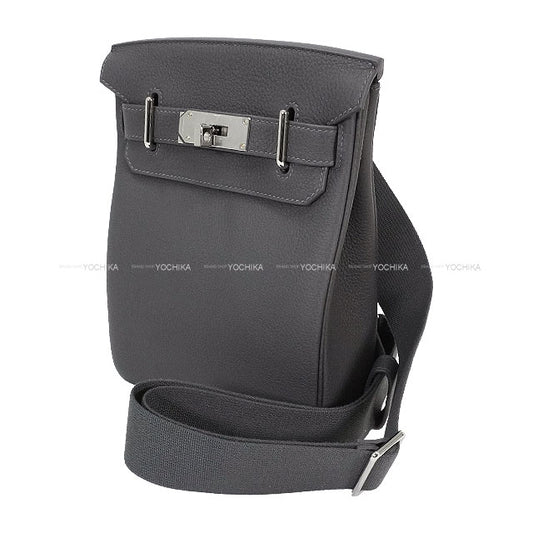 HERMES Shoulder bag Hac a Dos PM Ardoise Veau Togo Silver HW Stamp K[BRAND NEW][Authentic]
