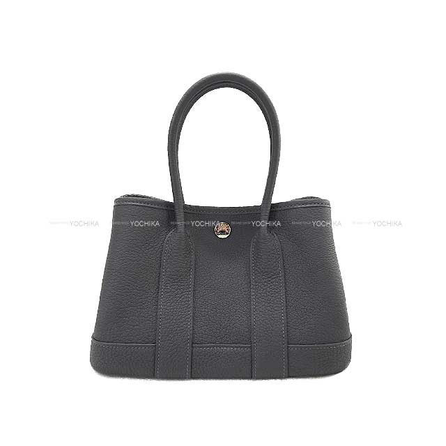 HERMES Handbag Neo Garden Party 23 Ardoise Veau Negonda Silver HW Stamp K[BRAND NEW][Authentic]