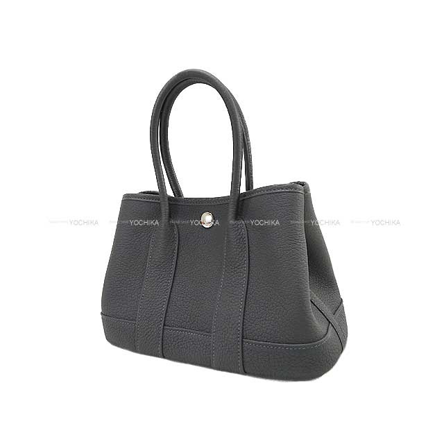HERMES Handbag Neo Garden Party 23 Ardoise Veau Negonda Silver HW Stamp K[BRAND NEW][Authentic]
