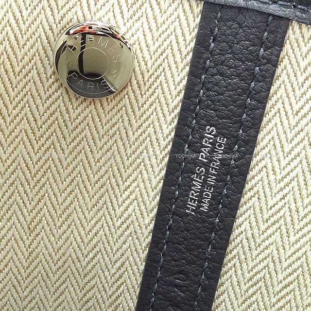 HERMES Handbag Neo Garden Party 23 Ardoise Veau Negonda Silver HW Stamp K[BRAND NEW][Authentic]