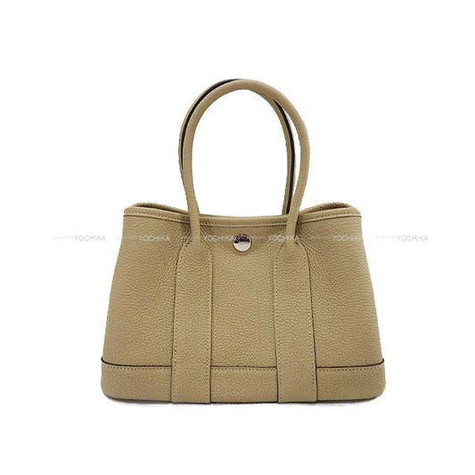 HERMES Handbag Neo Garden Party 23 Trench Veau Negonda Silver HW Stamp K[BRAND NEW][Authentic]