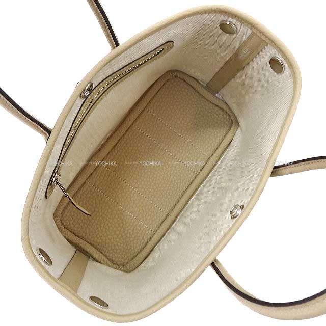 HERMES Handbag Neo Garden Party 23 Trench Veau Negonda Silver HW Stamp K[BRAND NEW][Authentic]