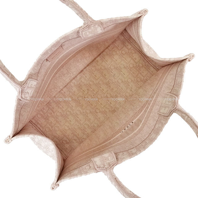 [Pre-loved] Dior tote bag Book tote Medium Pink/Ivory Dior Oblique Embroidery[USED SA][Authentic]