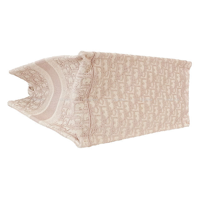 [Pre-loved] Dior tote bag Book tote Medium Pink/Ivory Dior Oblique Embroidery[USED SA][Authentic]