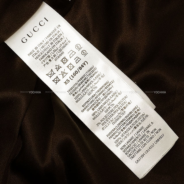 [Pre-loved] 2022AW GUCCI Cardigan Knit Beige/Brown Wool/Polyester #XS 644570[USED SA][Authentic]