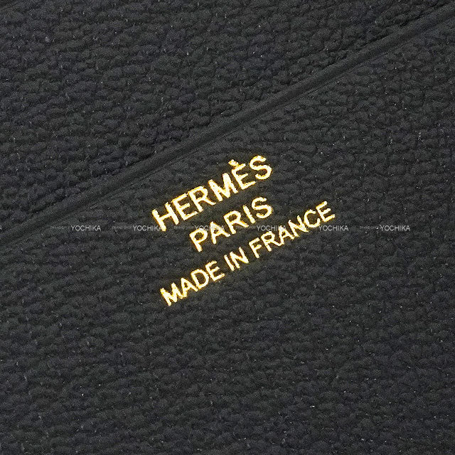 [Pre-loved] HERMES Tri-fold wallet Bearn Combine Noir (Black) Chevre Mysore Gold HW Stamp W[LIKE NEW][Authentic]