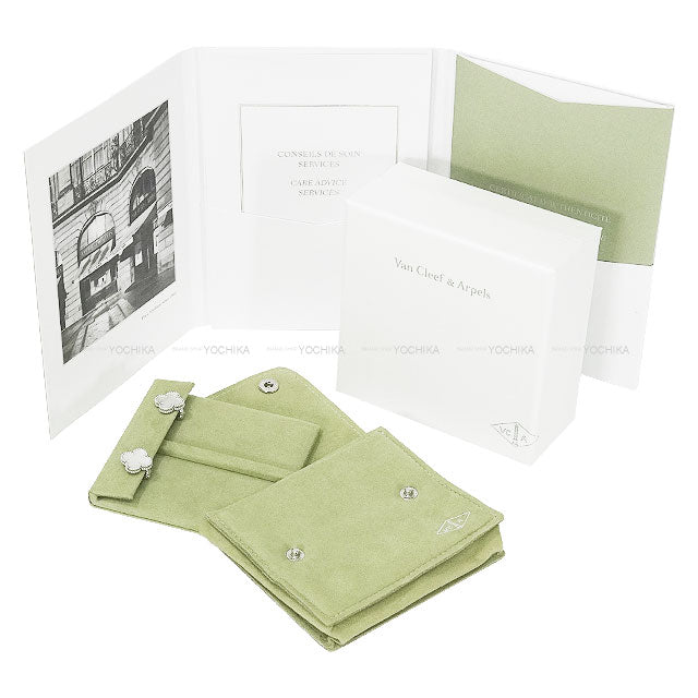 [Pre-loved] Van Cleef & Arpels earrings Vintage Alhambra Mother of Pearl/K18WG Silver HW VCARF48600[LIKE NEW][Authentic]