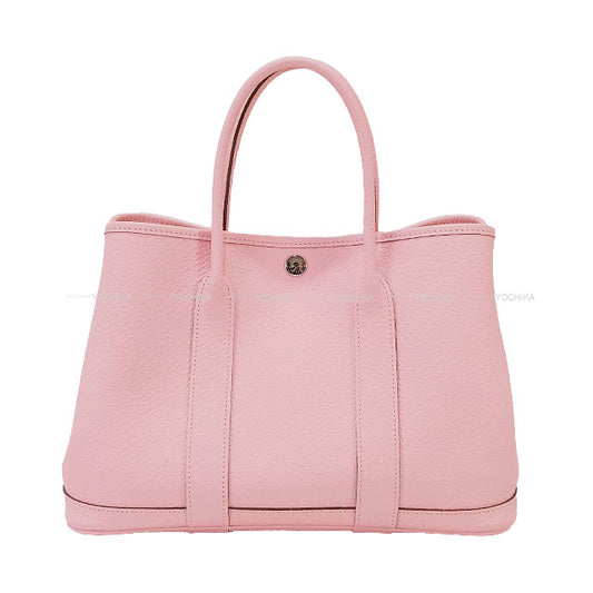 [Pre-loved] HERMES tote bag Garden Party 30 TPM Rose Sakura Vache Country Silver HW Stamp T[LIKE NEW][Authentic]