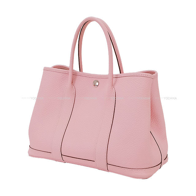 [Pre-loved] HERMES tote bag Garden Party 30 TPM Rose Sakura Vache Country Silver HW Stamp T[LIKE NEW][Authentic]