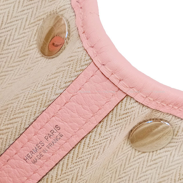 [Pre-loved] HERMES tote bag Garden Party 30 TPM Rose Sakura Vache Country Silver HW Stamp T[LIKE NEW][Authentic]