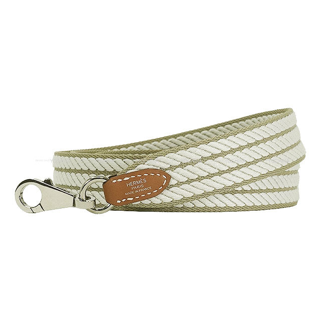 HERMES Handbag Bandouliere 25mm 105cm Zigzag Beige Marfa/Gris Perle/Gold Toile H/Veau Swift Silver HW Stamp K[BRAND NEW][Authentic]