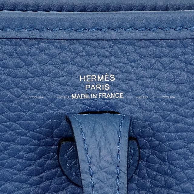 HERMES Shoulder bag Evelyne 16 TPM Blue Tie Taurillon Clemence Silver HW Stamp K[BRAND NEW][Authentic]