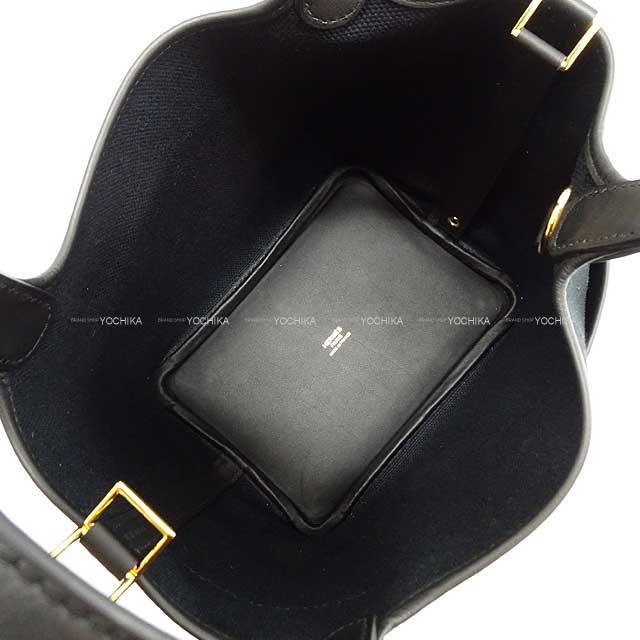 HERMES Handbag Picotin Lock 18 PM Cargo Pockets Noir (Black) Toile Goeland/Veau Swift Gold HW Stamp W[EXCELLENT][Authentic]