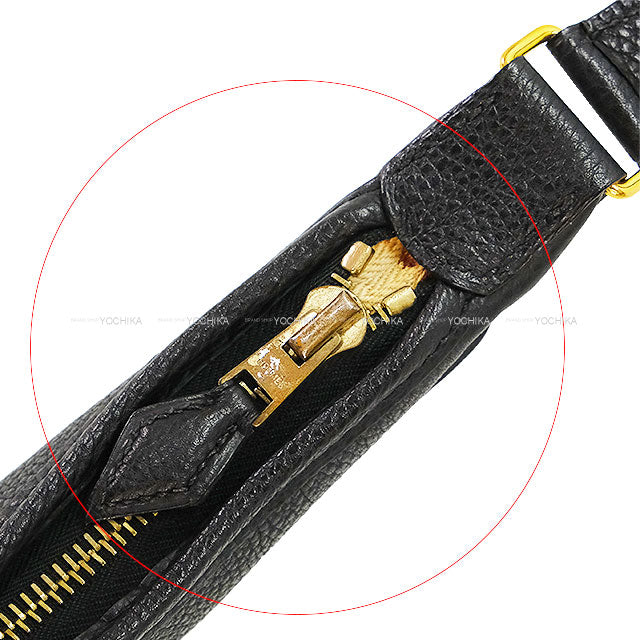 [Pre-loved] HERMES Shoulder bag GAO Noir (Black) Taurillon Clemence Gold HW Stamp □F[USED SA][Authentic]
