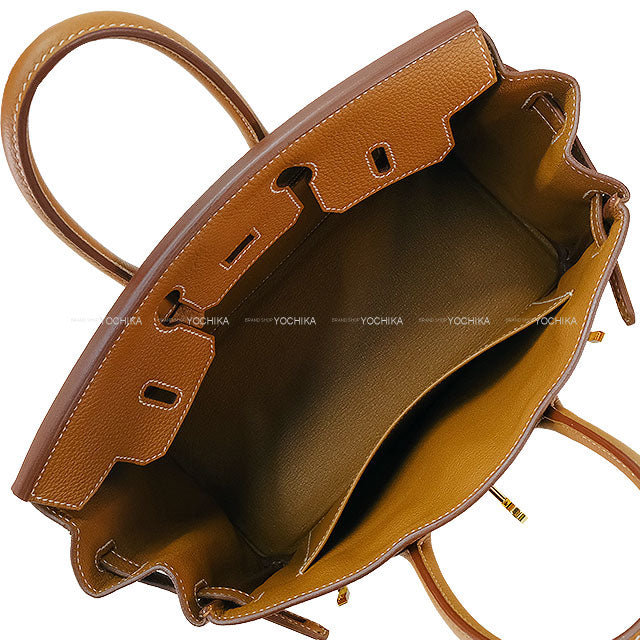 [Pre-loved] HERMES Handbag Birkin25 Gold Veau Togo Gold HW Stamp U[LIKE NEW][Authentic]