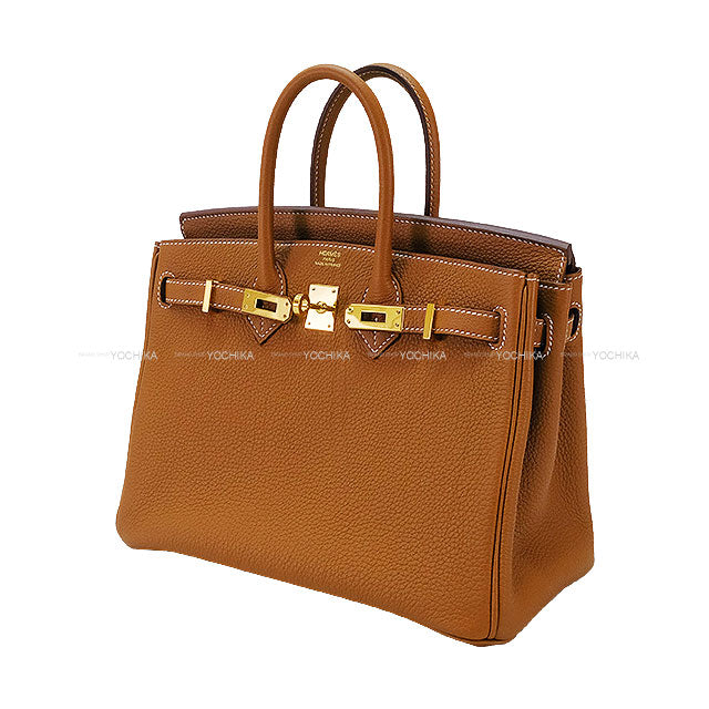 [Pre-loved] HERMES Handbag Birkin25 Gold Veau Togo Gold HW Stamp U[LIKE NEW][Authentic]