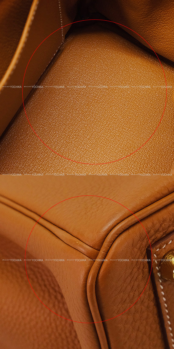 [Pre-loved] HERMES Handbag Birkin25 Gold Veau Togo Gold HW Stamp U[LIKE NEW][Authentic]