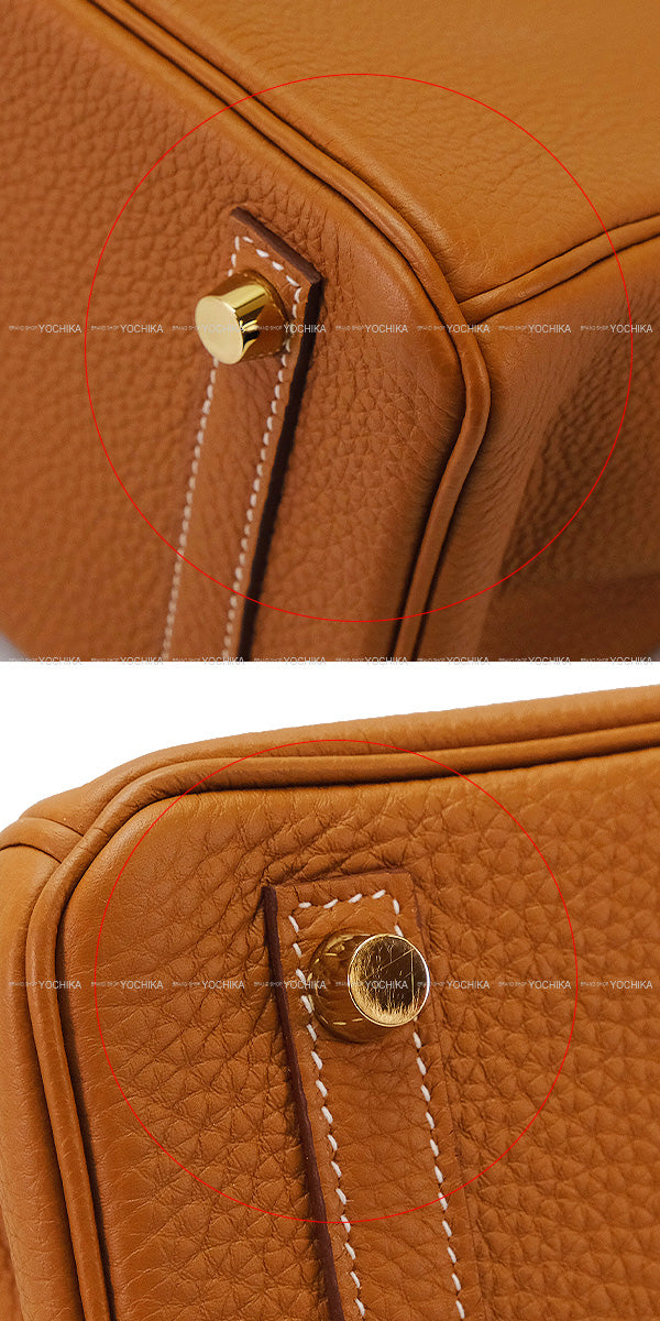 [Pre-loved] HERMES Handbag Birkin25 Gold Veau Togo Gold HW Stamp U[LIKE NEW][Authentic]