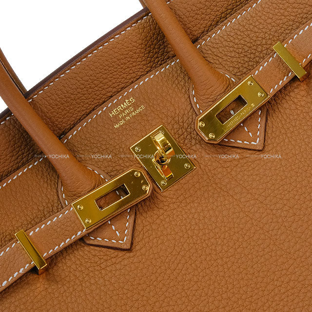 [Pre-loved] HERMES Handbag Birkin25 Gold Veau Togo Gold HW Stamp U[LIKE NEW][Authentic]