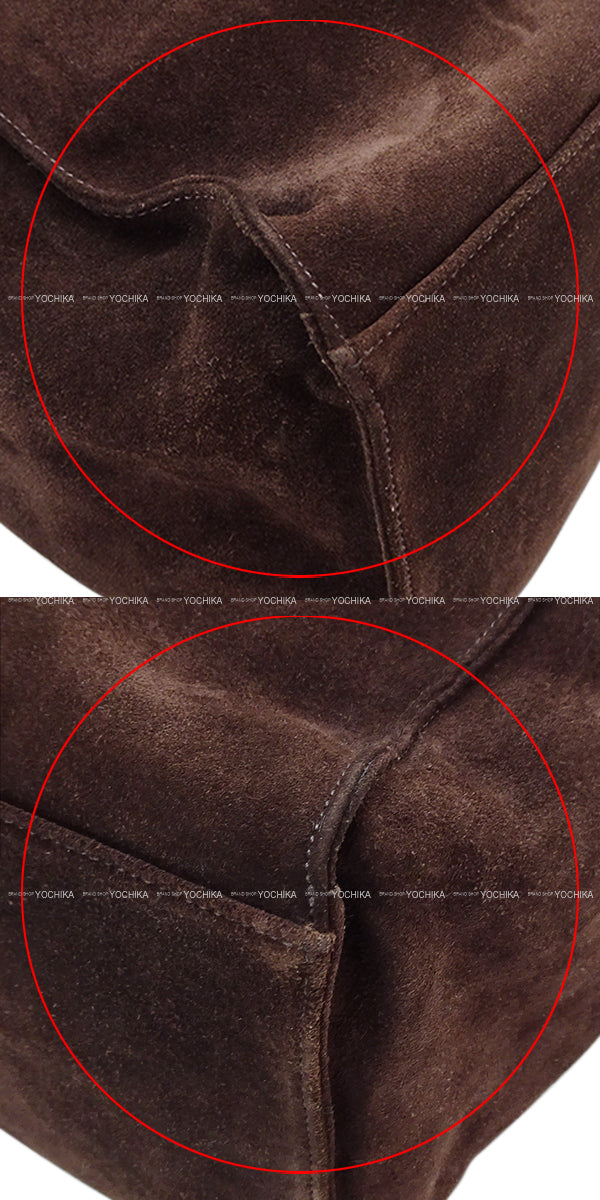 [Pre-loved] CHANEL Shoulder bag Chain Drawstring bag Vintage COCO Mark Brown Suede Gold HW[USED A][Authentic]