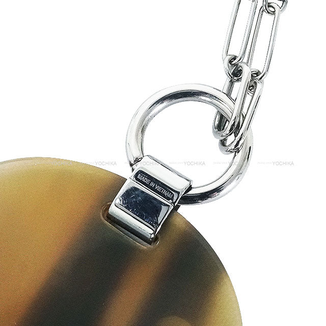 [Pre-loved] HERMES necklace Buffalo Horn Chain Buffalo Horn/Lacquer Silver HW[USED SA][Authentic]