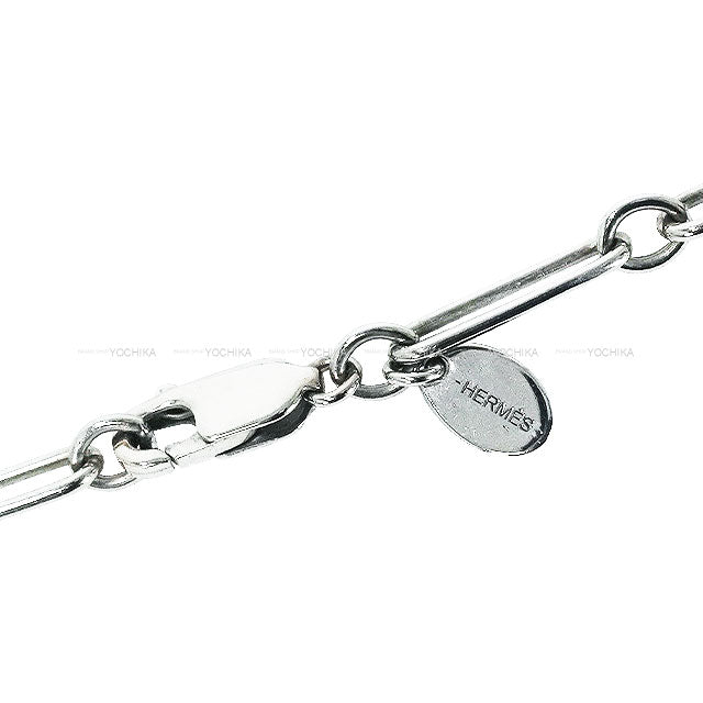 [Pre-loved] HERMES necklace Buffalo Horn Chain Buffalo Horn/Lacquer Silver HW[USED SA][Authentic]