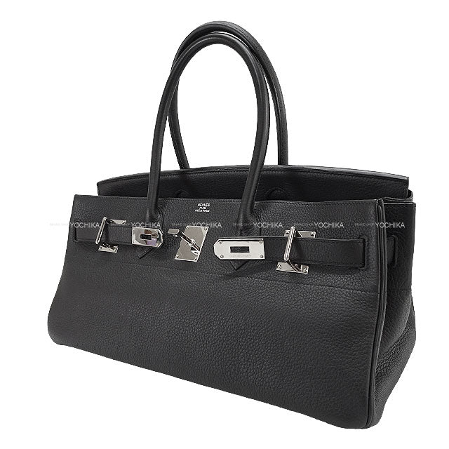 [Pre-loved] HERMES Shoulder bag Shoulder Birkin42 Noir (Black) Veau Togo Silver HW Stamp □K[LIKE NEW][Authentic]