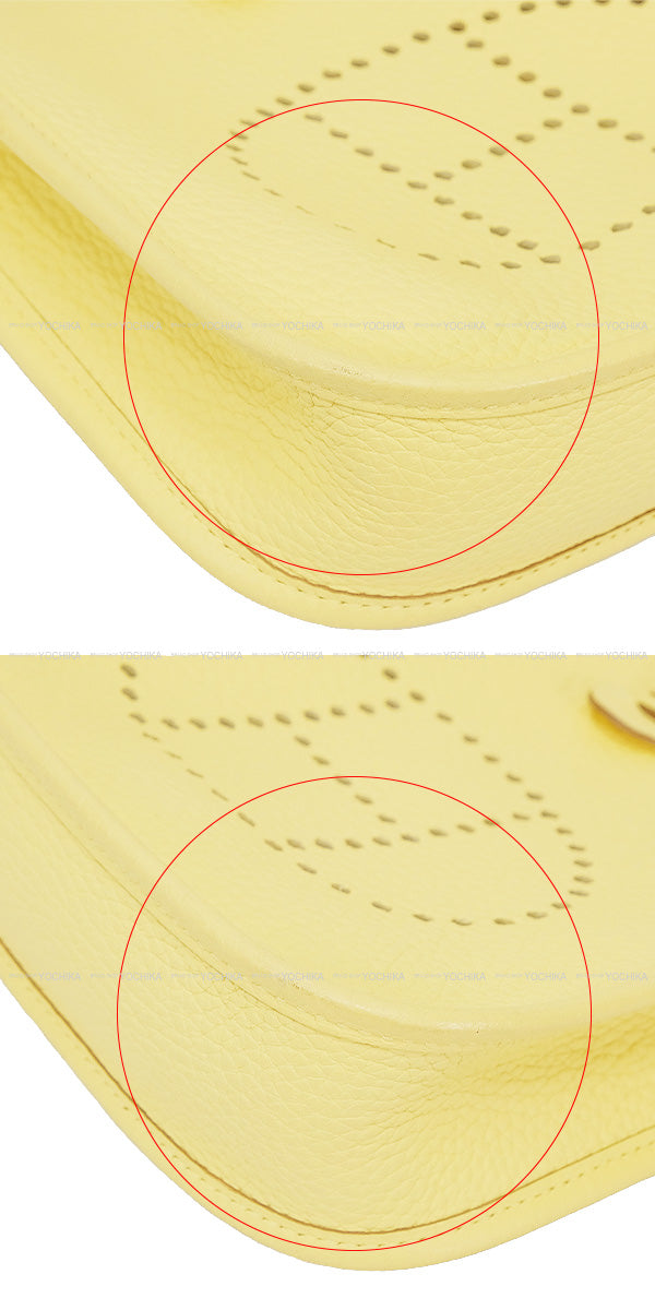 [Pre-loved] HERMES Shoulder bag Evelyne 16 TPM Amazon Jaune Poussin/Craie Taurillon Clemence Silver HW Stamp A[USED A][Authentic]