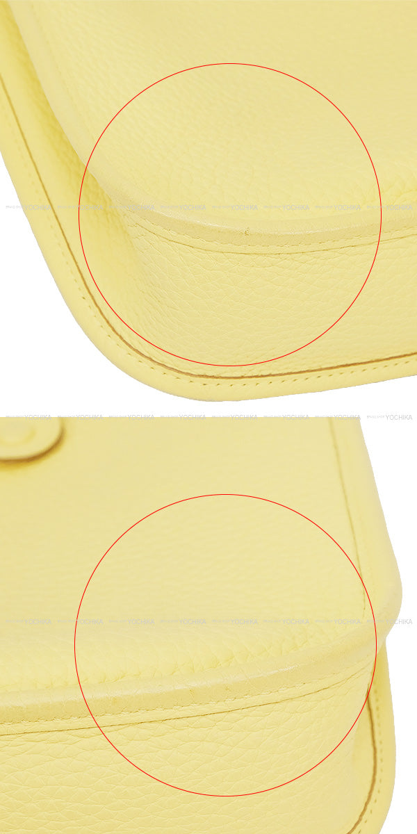 [Pre-loved] HERMES Shoulder bag Evelyne 16 TPM Amazon Jaune Poussin/Craie Taurillon Clemence Silver HW Stamp A[USED A][Authentic]