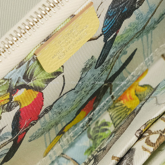 [Pre-loved] HERMES Bi-fold wallet Azap Silk'in Compact EQUATEUR Jaune Poussin Veau Epsom Silver HW Stamp Z[LIKE NEW][Authentic]