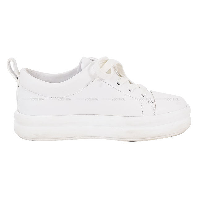 [Pre-loved] HERMES sneakers Happy Blanc (White) Calf #36[USED A][Authentic]