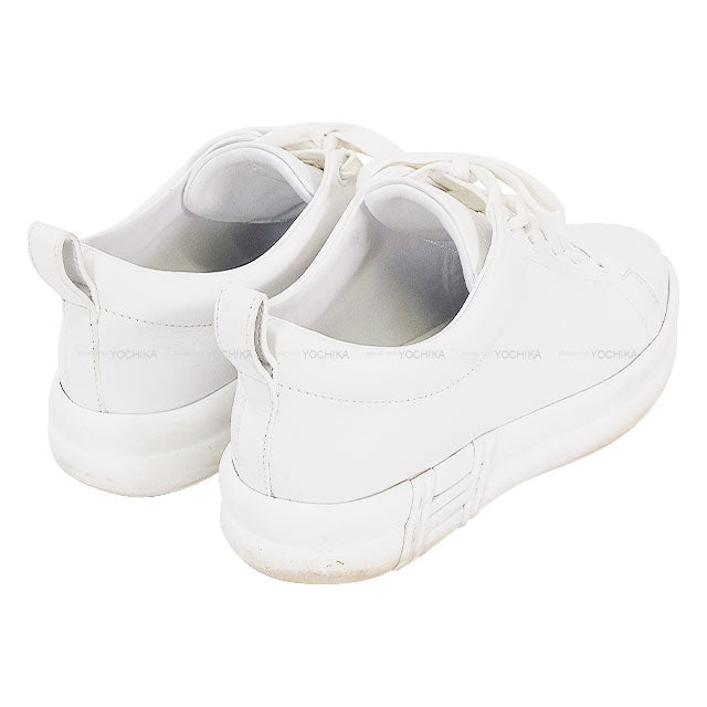 [Pre-loved] HERMES sneakers Happy Blanc (White) Calf #36[USED A][Authentic]