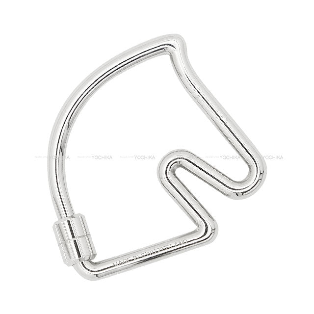 [Pre-loved] HERMES key ring Metal Cheval Horse Silver Palladium plated Silver HW[USED SA][Authentic]