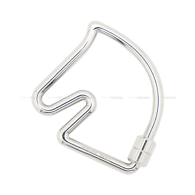 [Pre-loved] HERMES key ring Metal Cheval Horse Silver Palladium plated Silver HW[USED SA][Authentic]