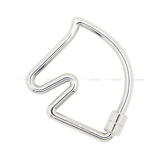 [Pre-loved] HERMES key ring Metal Cheval Horse Silver Palladium plated Silver HW[USED SA][Authentic]