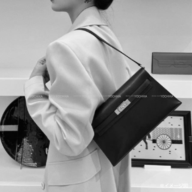 HERMES Clutch bag Kelly Elan Rouge H Veau Epsom Gold HW Stamp K[BRAND NEW][Authentic]