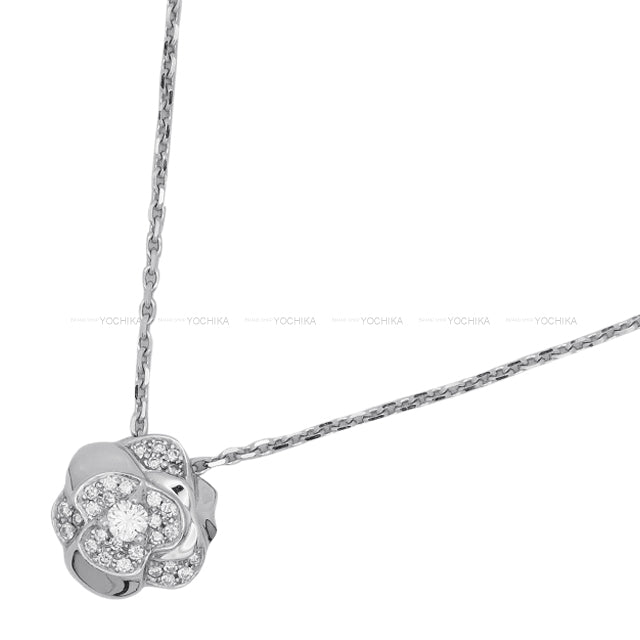 [Pre-loved] CHANEL necklace Camellia Pave K18WG/Diamond[LIKE NEW][Authentic]