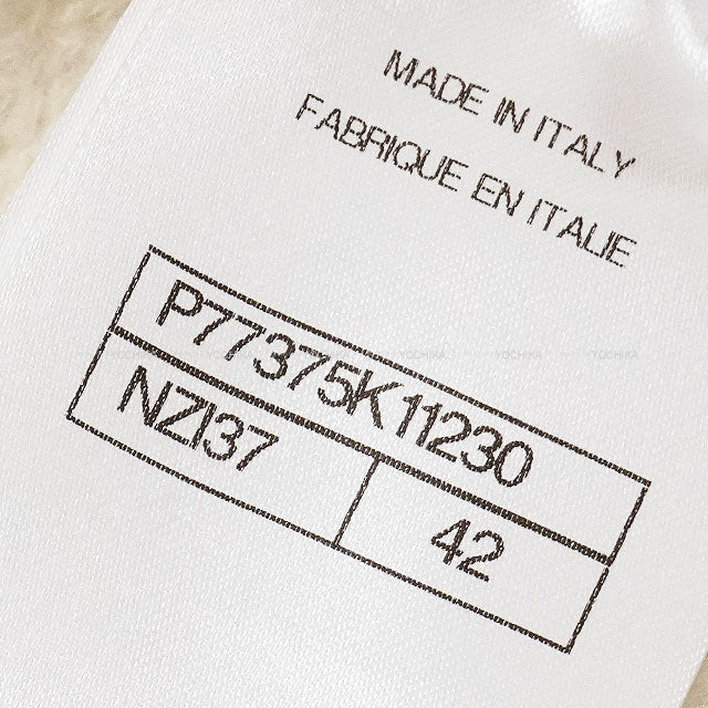 2024COCO NEIGE CHANEL Sweater Pullover Turtleneck Camellia Coco Mark Flower White/Pink/Green/Black Cashmere/Silk #42 P77375[EXCELLENT][Authentic]