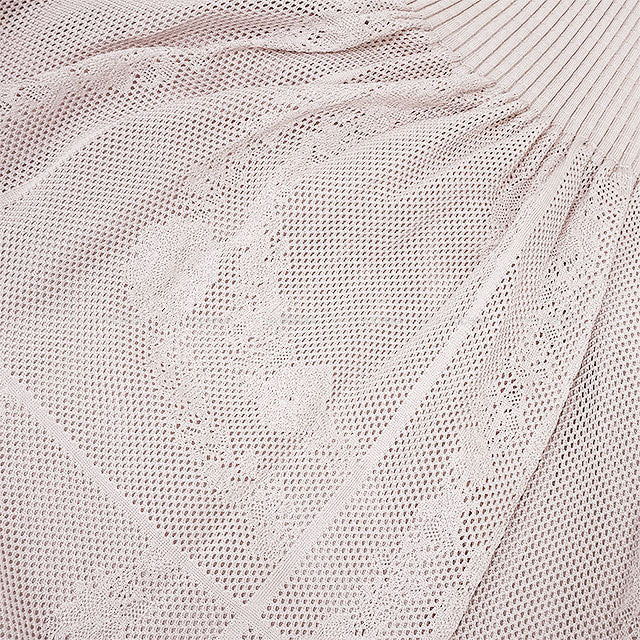 2025SS HERMES One‐piece dress Dress Flower Mesh En desordre a Fleurs Disorder Baby Pink Silk/Polyamide #36[BRAND NEW][Authentic]