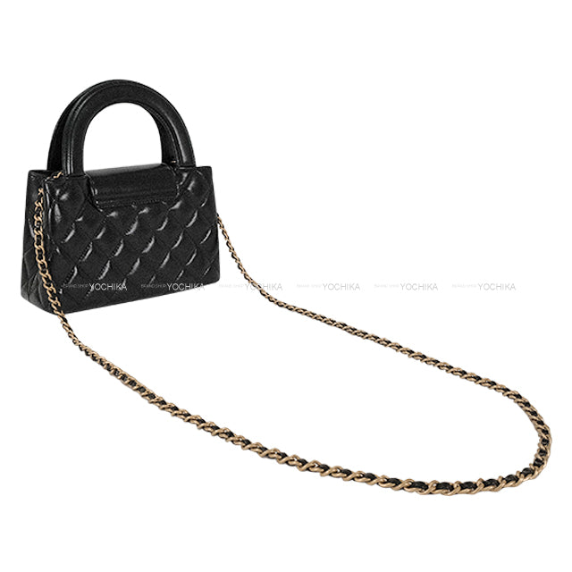 CHANEL Shoulder bag Matelasse COCO Mark Mini Shopping Chain Noir (Black) Lambskin Gold HW AS4416[BRAND NEW][Authentic]